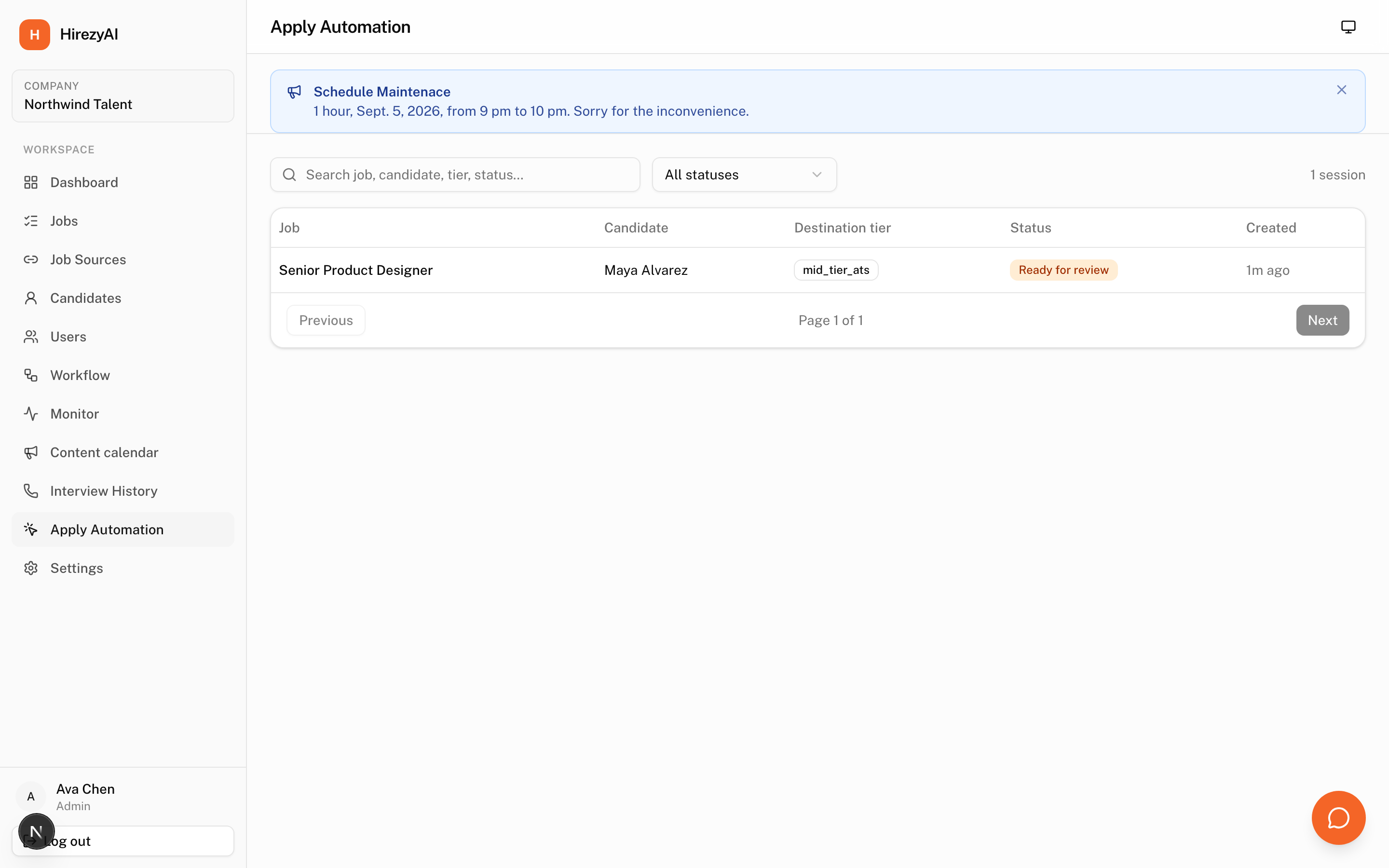 Apply automation list